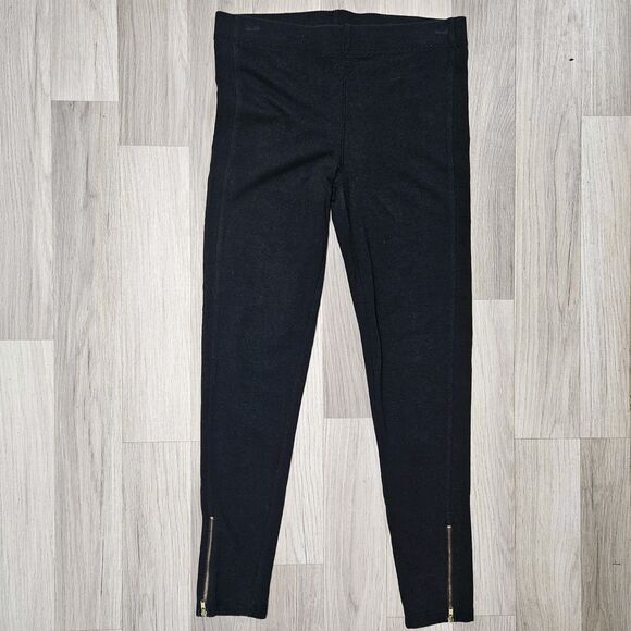 J. Crew Womens Black Ankle Zip Leggings Size Small - Picture 1 of 9